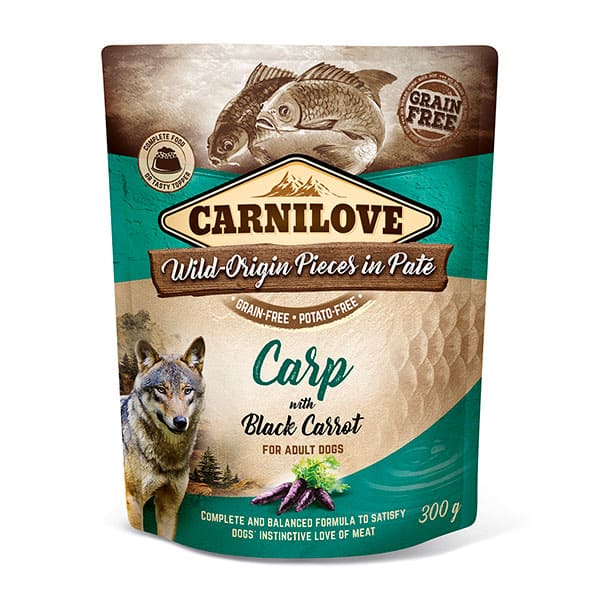 Carnilove Dog Wet Food Pouch Carp With Black Carrot 300g